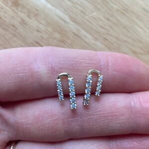 Pretty Bird Gold and Silver Sparkle Earrings